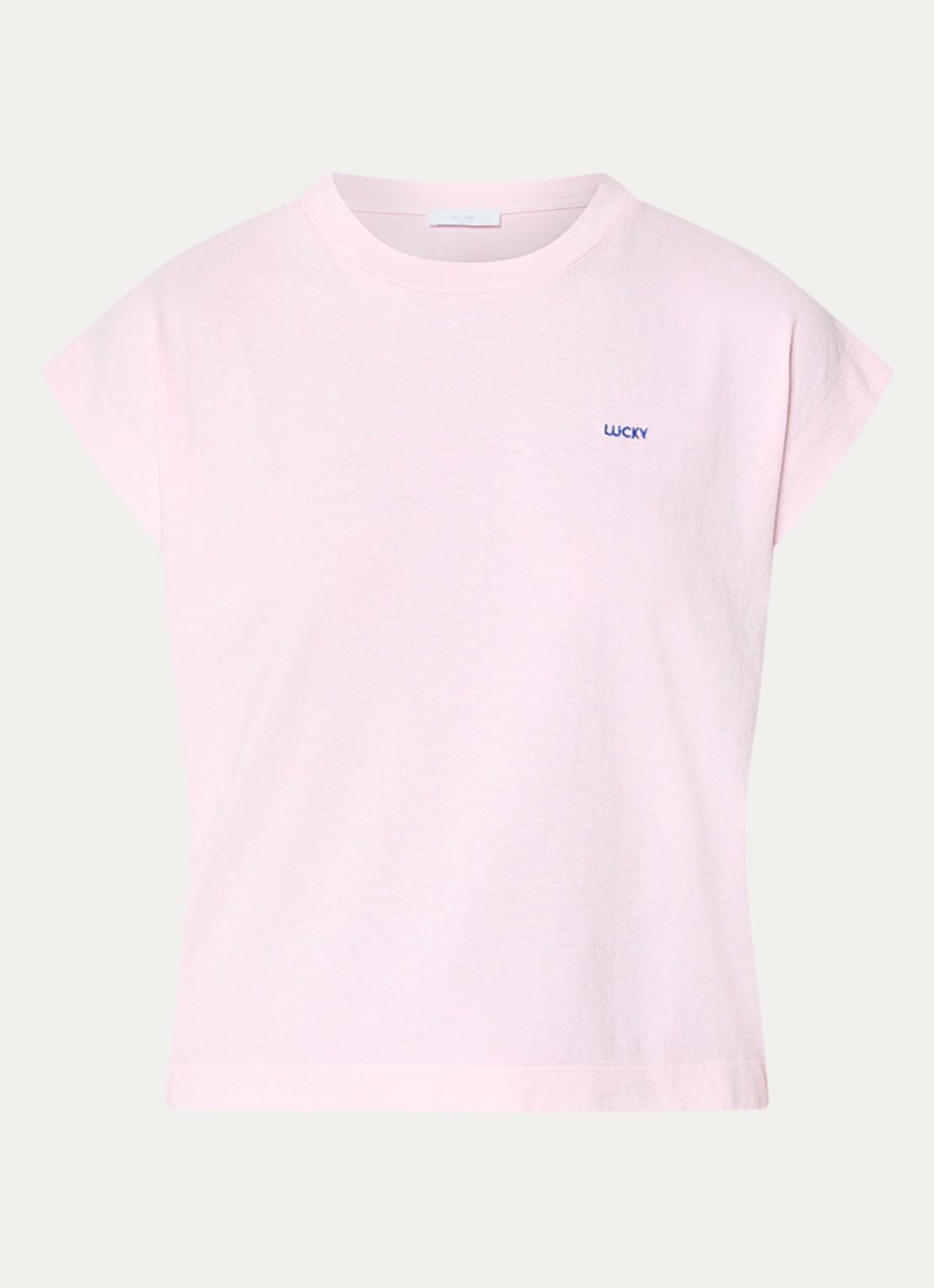 by-bar Mason T-shirt met borduring - voorkant lichtroze