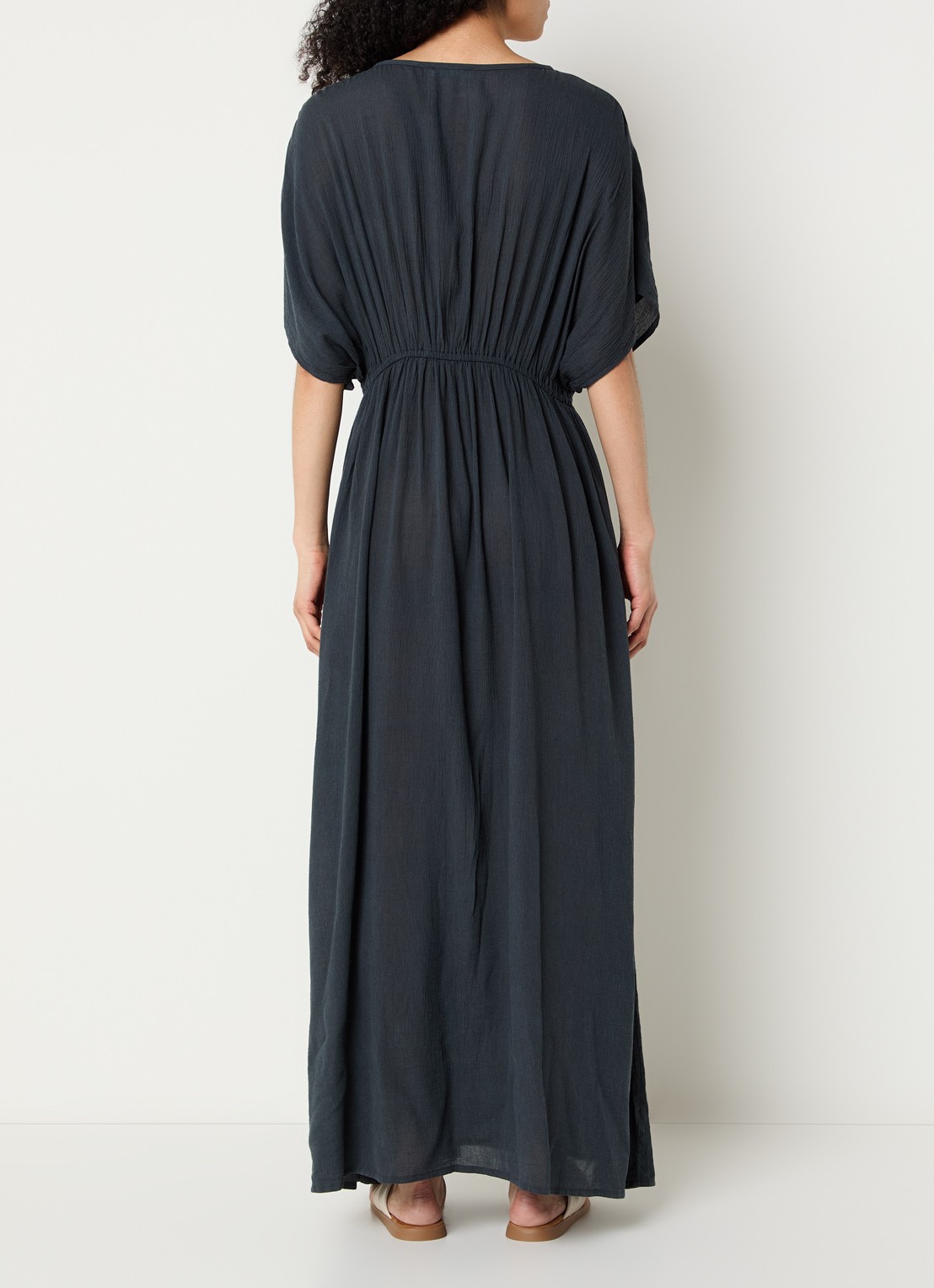 by-bar Maxi tuniekjurk met V-hals - achterkant 4 middengrijs