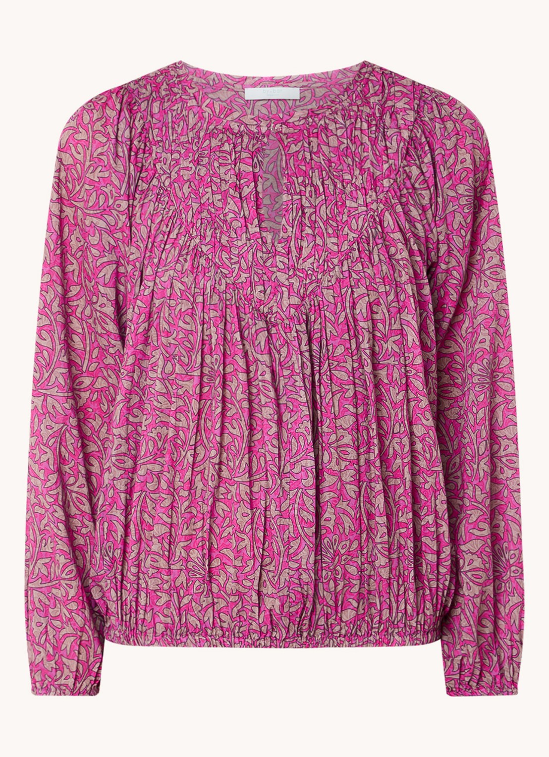 by-bar Mint tuniek met print - voorkant 2 donkerroze