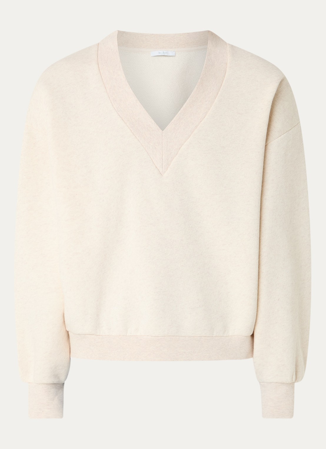 by-bar Momo sweater met V-hals - voorkant 3 creme
