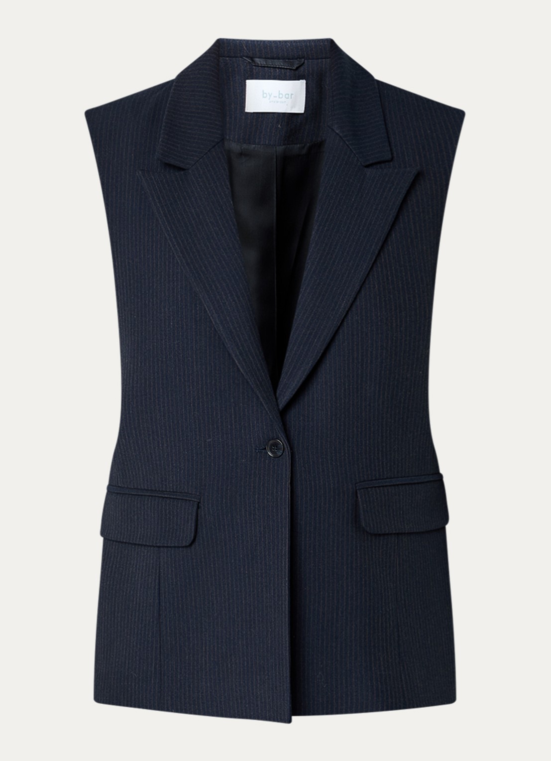 by-bar Nes gilet met klepzakken - voorkant 3 donkerblauw
