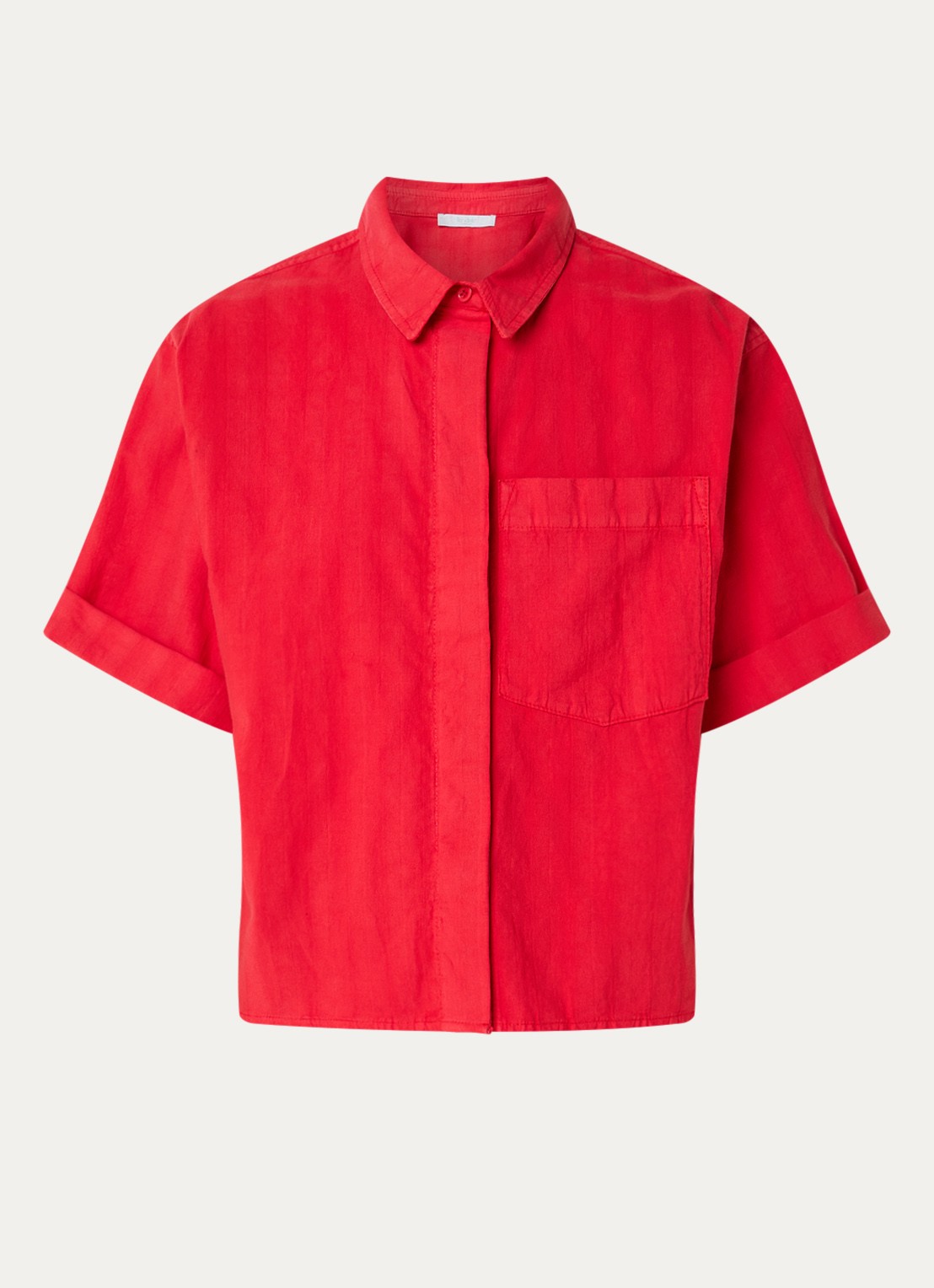 by-bar Novi blouse met borstzak - voorkant 2 rood