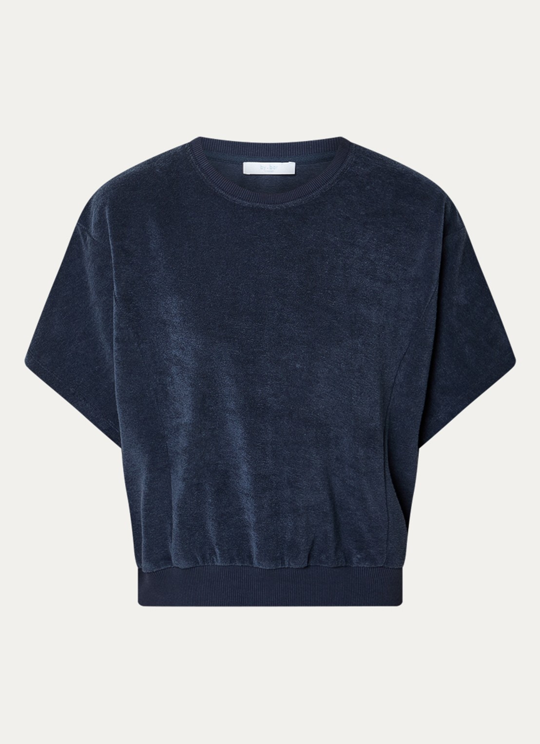 by-bar Nuki Slob top van badstof - voorkant donkerblauw