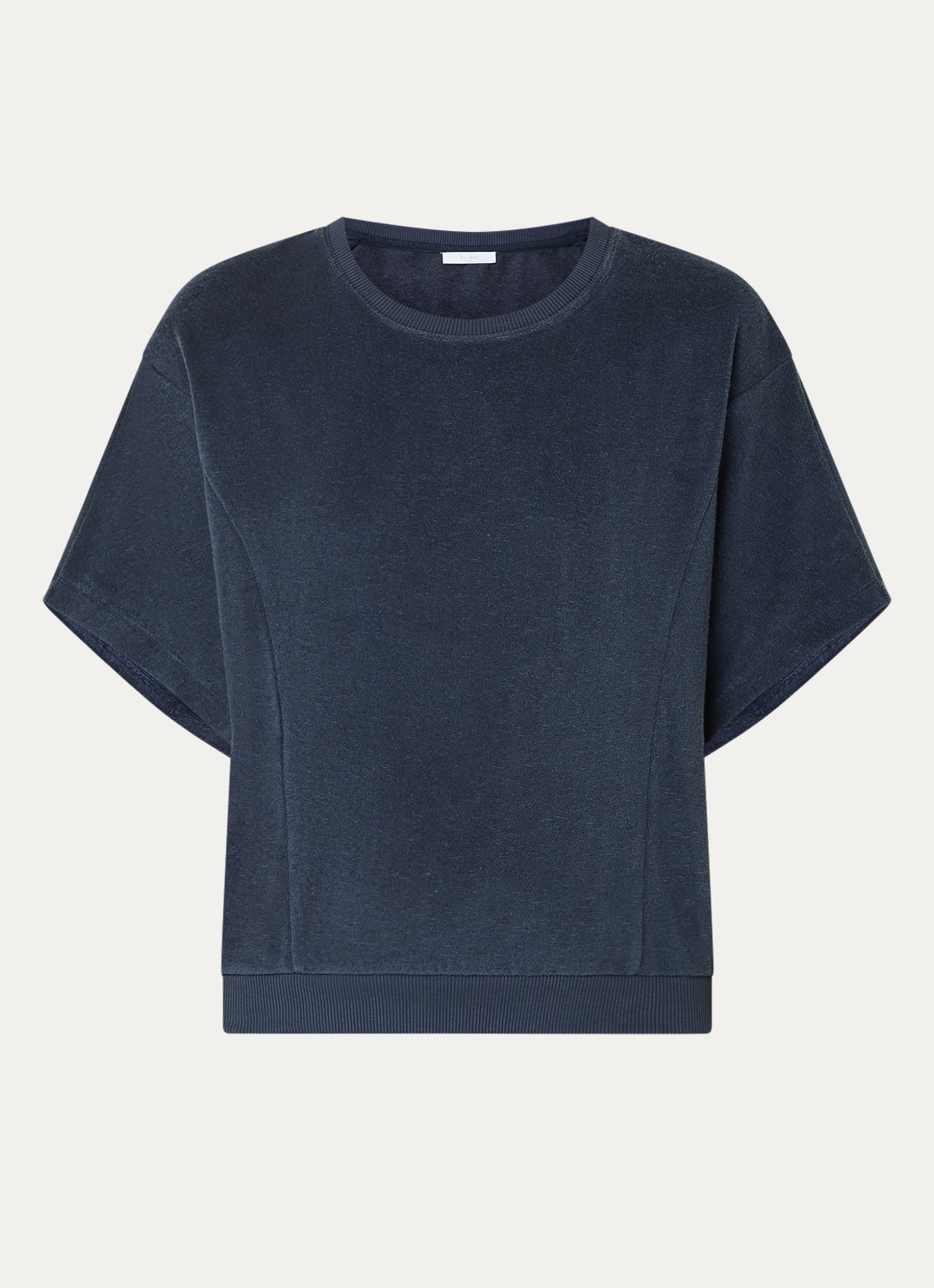 by-bar Nuki top van badstof - voorkant donkerblauw