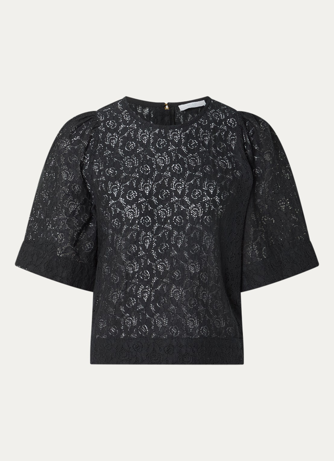 by-bar Olivia tuniek met broderie - voorkant 3 zwart