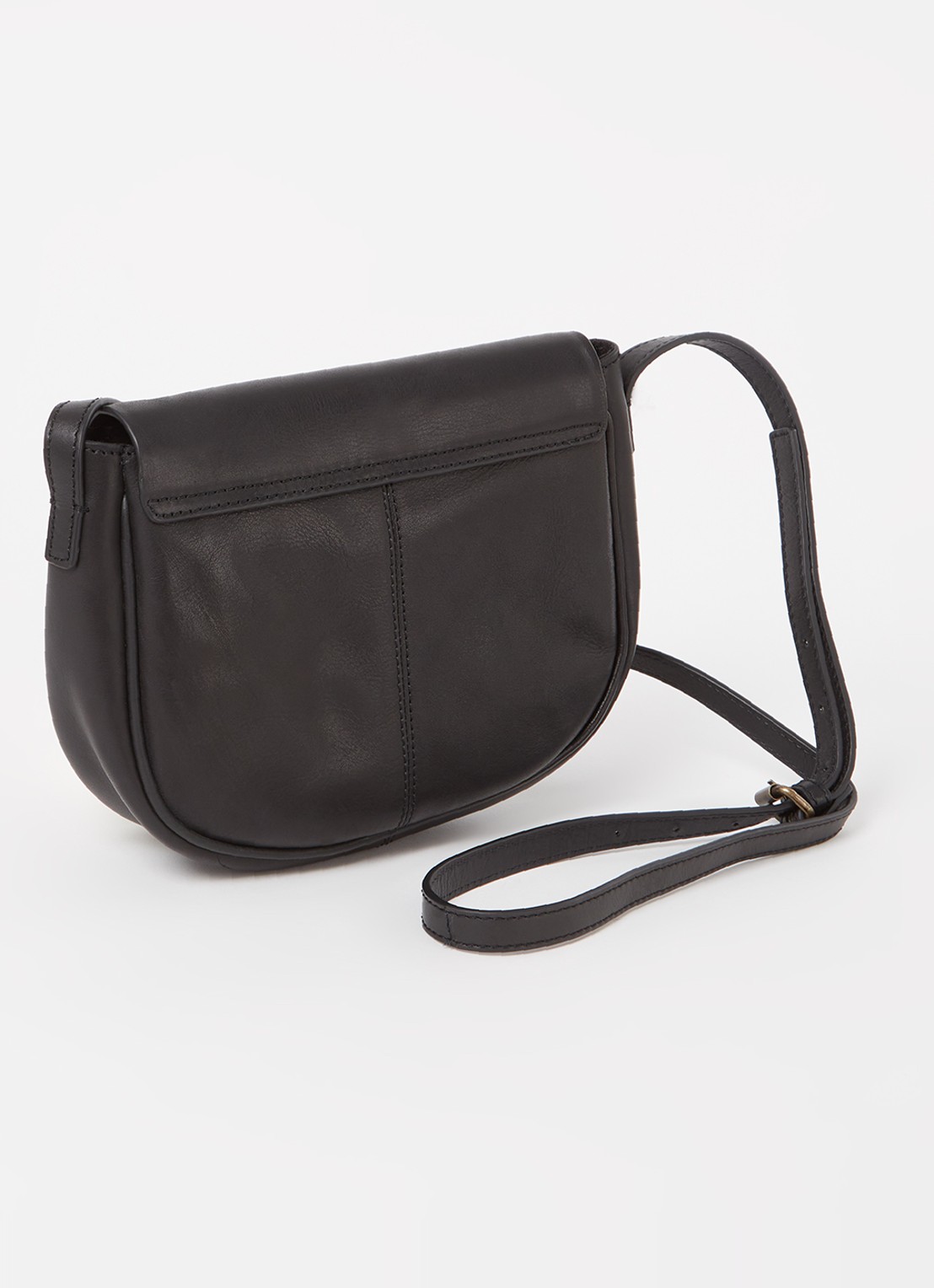 by-bar Paris crossbodytas van leer - achterkant 5 zwart