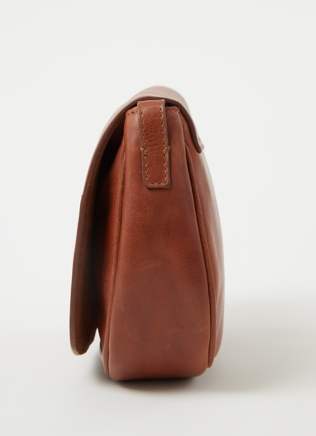 by-bar Paris crossbodytas van leer - detail 3 roestbruin