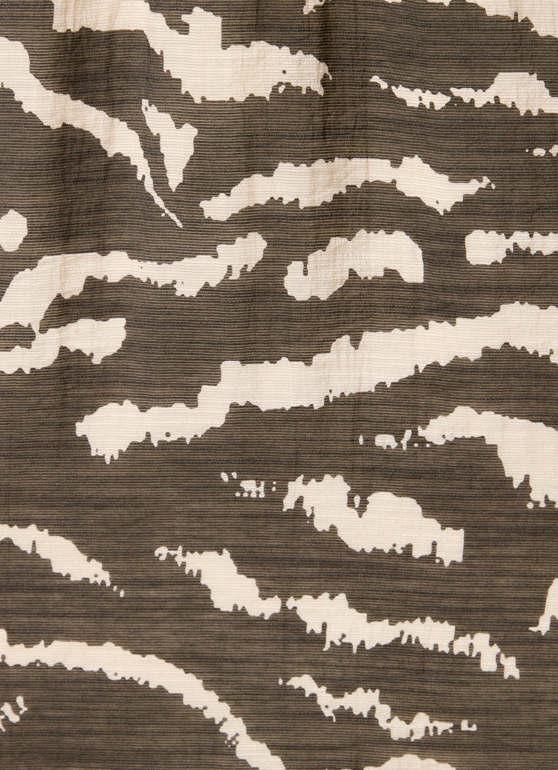 by-bar Philou mini jurk met zebraprint en ballonmouw - detail 4 bronsgroen