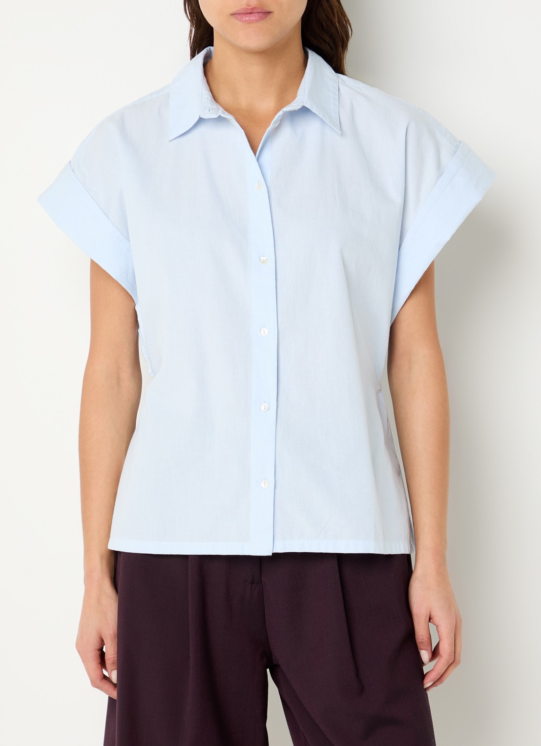 by-bar Pixie blouse met vlindermouw - detail 4 lichtblauw