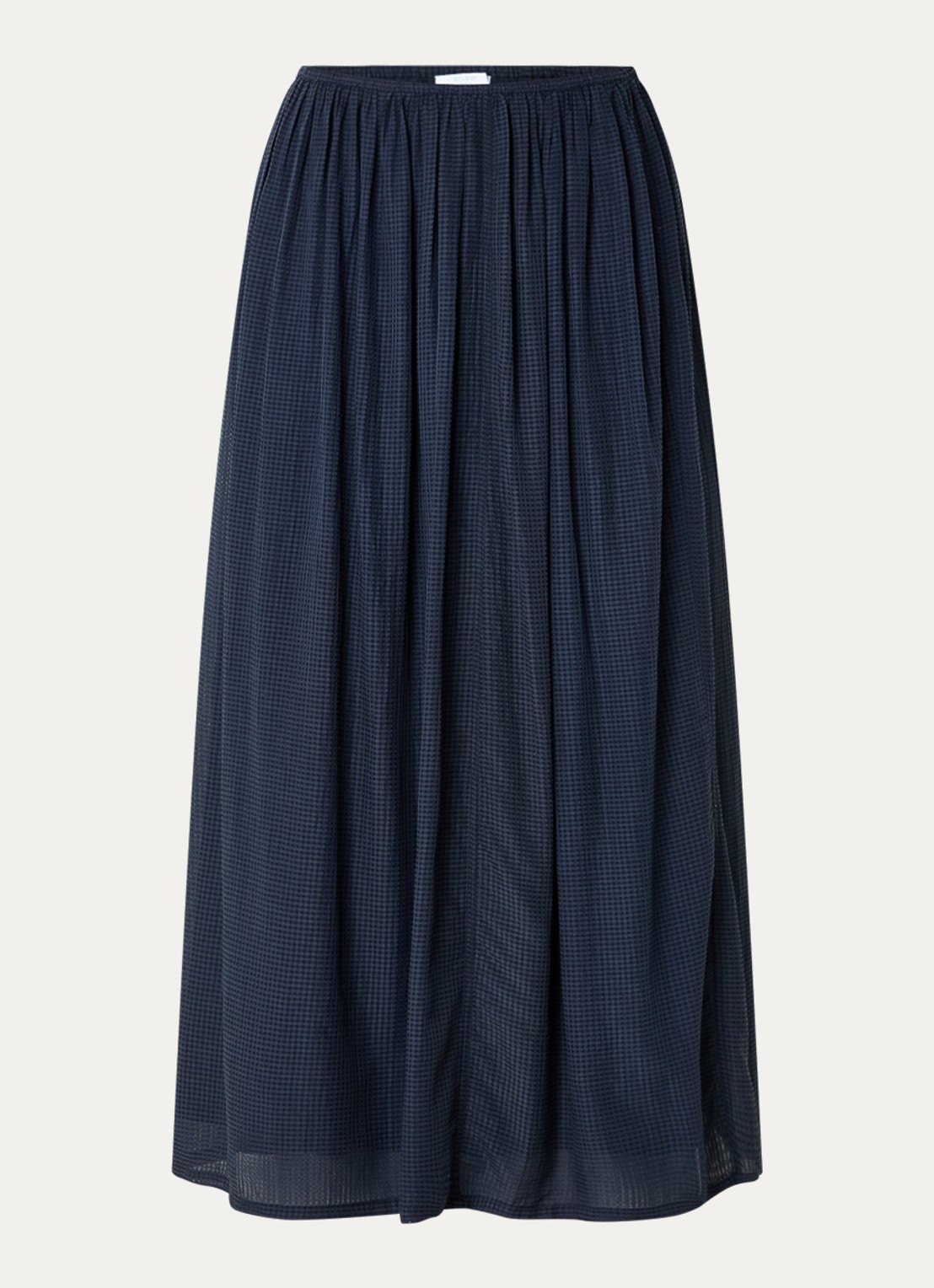 by-bar Reva maxi rok met structuur - voorkant 3 donkerblauw