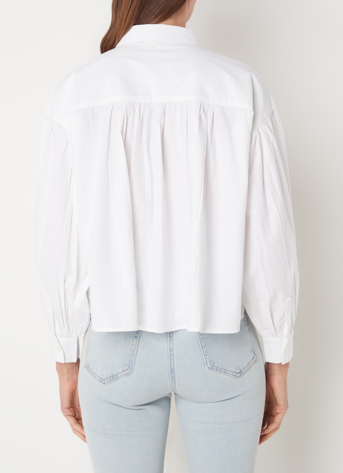 by-bar Sarah blouse met stretch - achterkant wit