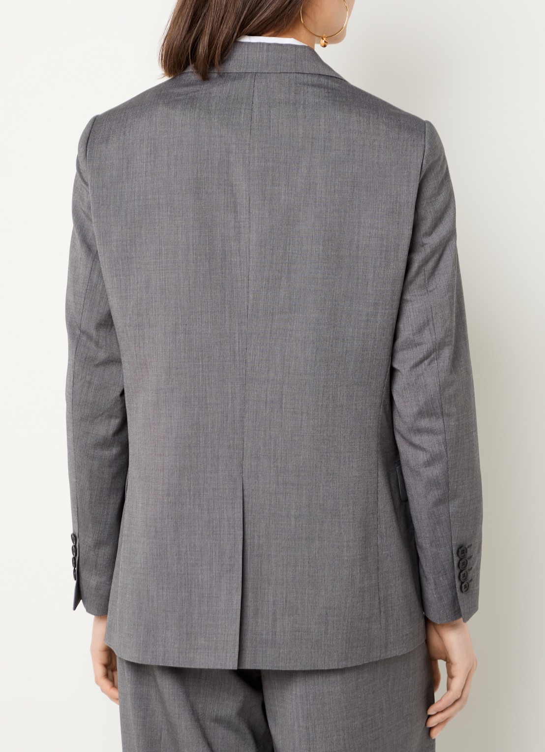 by-bar Sef blazer met klepzakken - achterkant middengrijs