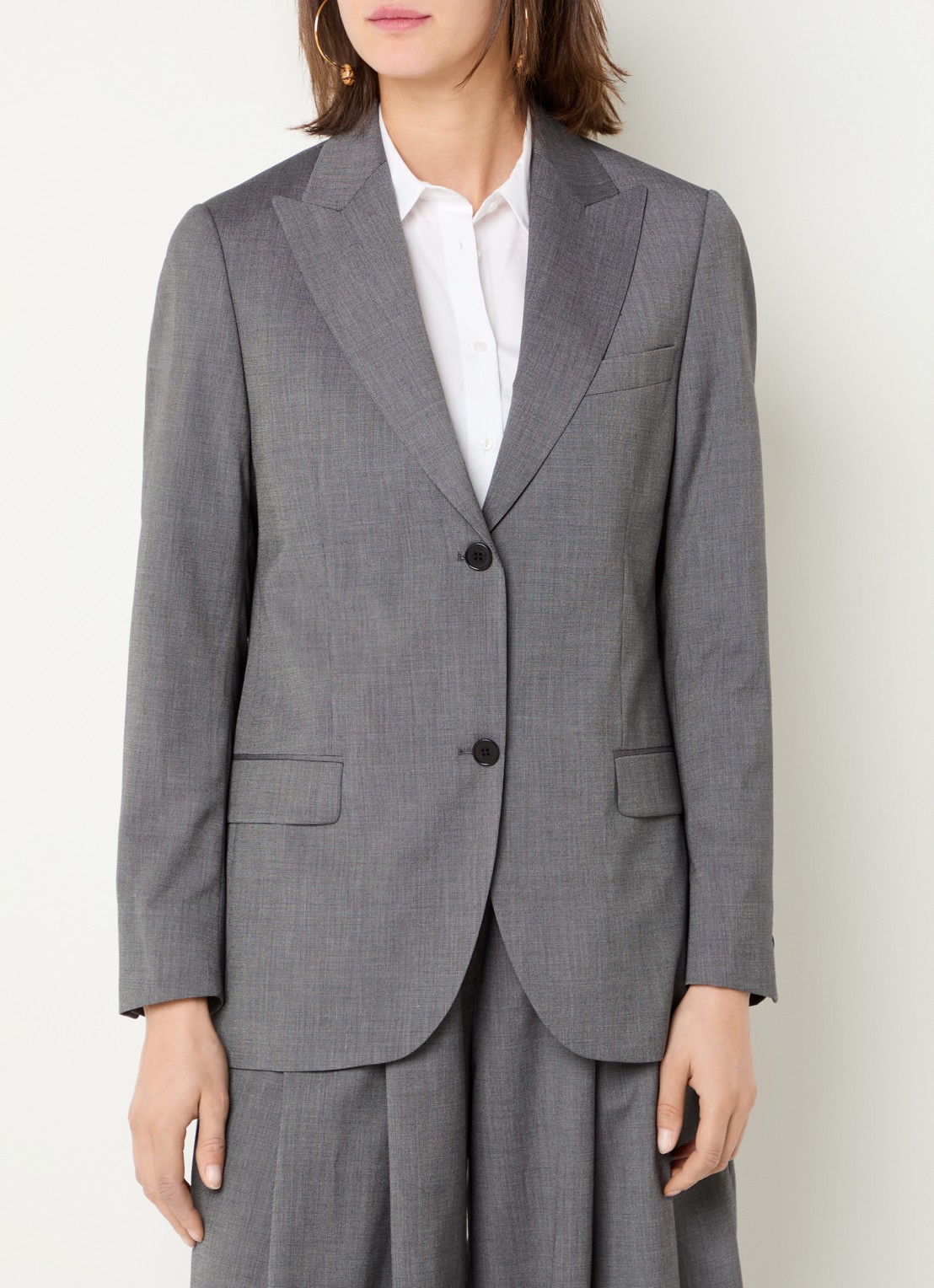 by-bar Sef blazer met klepzakken - detail 4 middengrijs