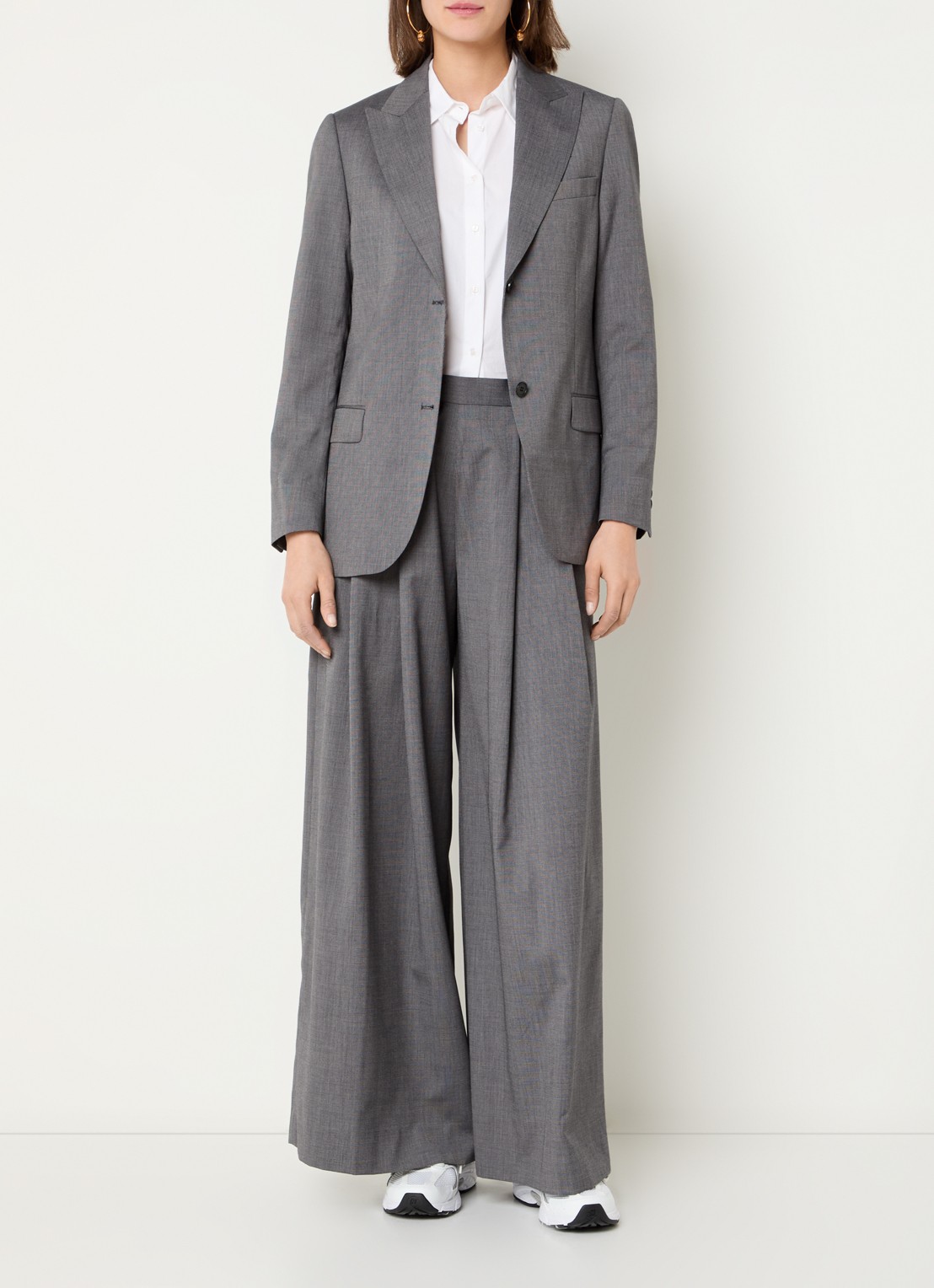 by-bar Sef blazer met klepzakken - voorkant 3 middengrijs