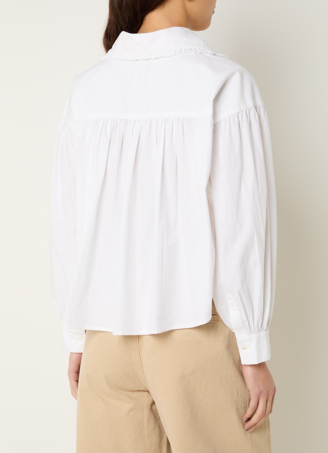 by-bar Semmy blouse met ruches - achterkant 3 wit