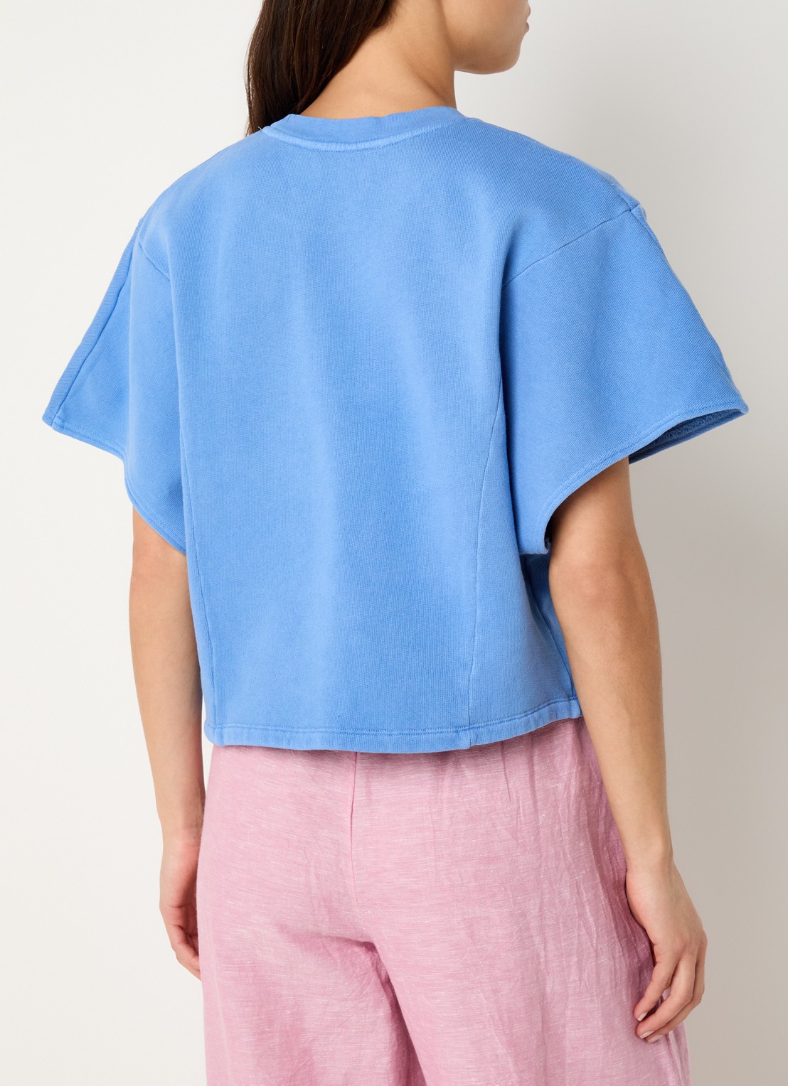 by-bar Suki top met ronde hals - achterkant 4 blauw