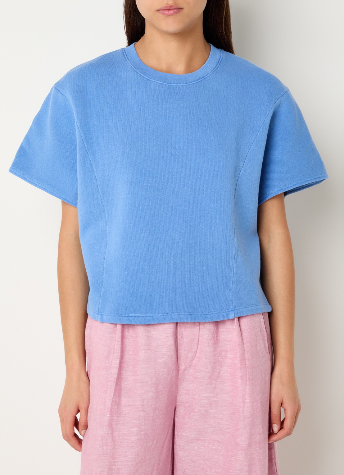 by-bar Suki top met ronde hals - detail 3 blauw