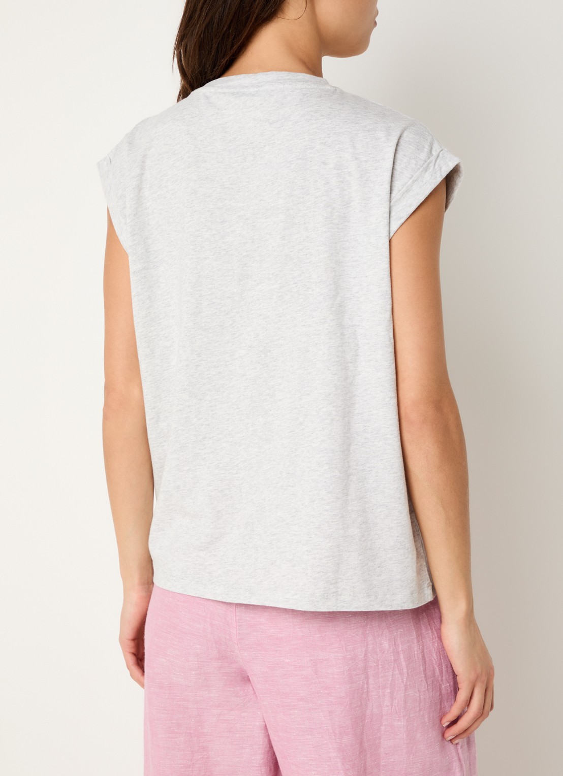 by-bar Tobi T-shirt met print  - achterkant 4 grijs