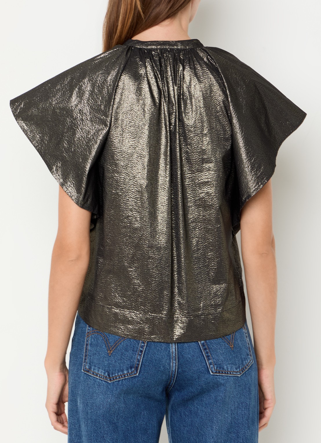 by-bar Vina tuniek met lurex  - achterkant 3 goud