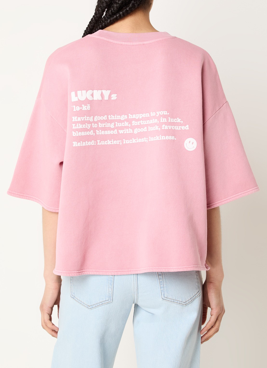 by-bar Willow top met logo- en backprint - detail 3 lichtroze