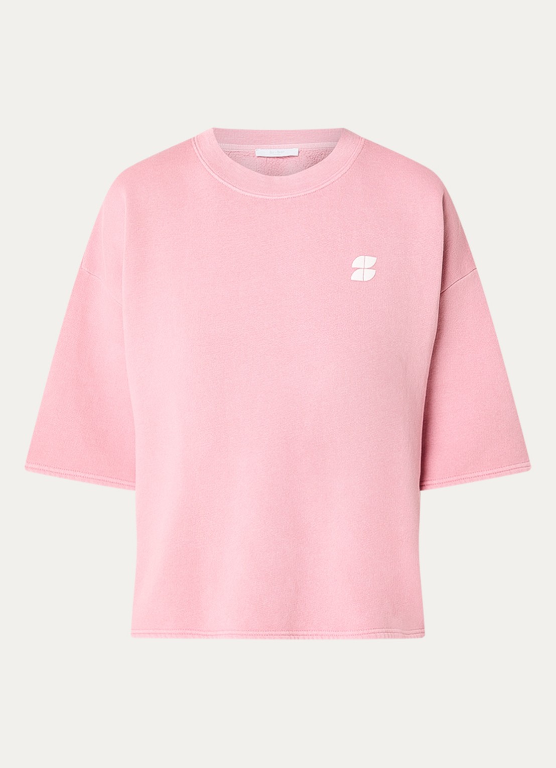 by-bar Willow top met logo- en backprint - voorkant lichtroze