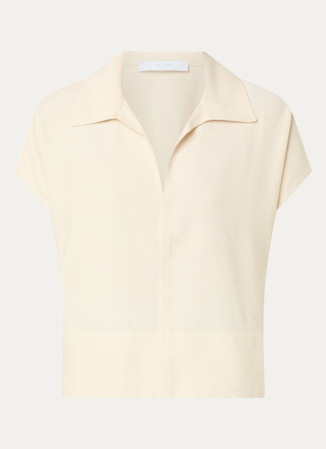 by-bar Zia tuniek met polokraag - voorkant creme