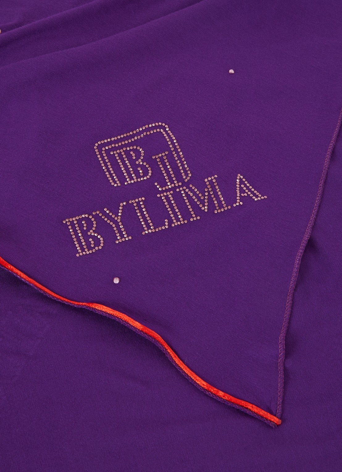 BYLIMA Chiffre sjaal met strass 175 x 70 cm - detail 3 paars