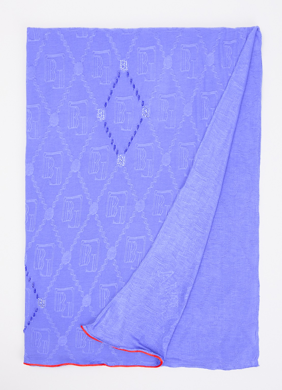 BYLIMA Enchanté sjaal met strass 200 x 75 cm  - voorkant lavendel / paars