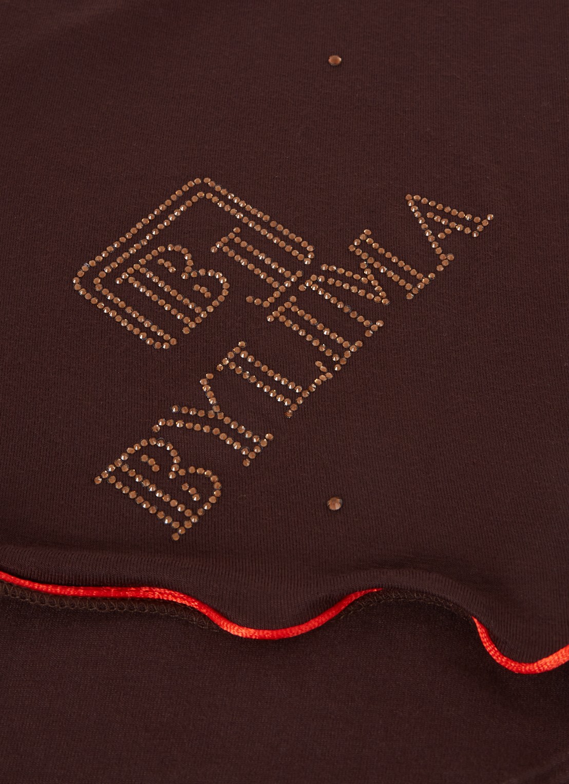 BYLIMA Monostamp sjaal met logo 180 x 75 cm - detail 3 donkerbruin
