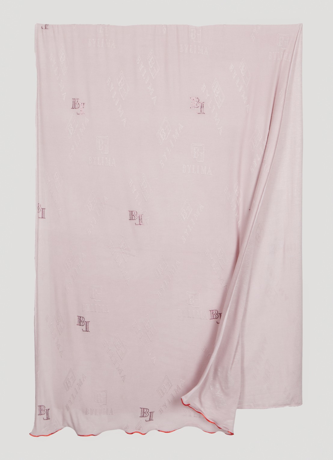 BYLIMA Stamp sjaal met strass 190 x 70 cm - detail 3 oudroze