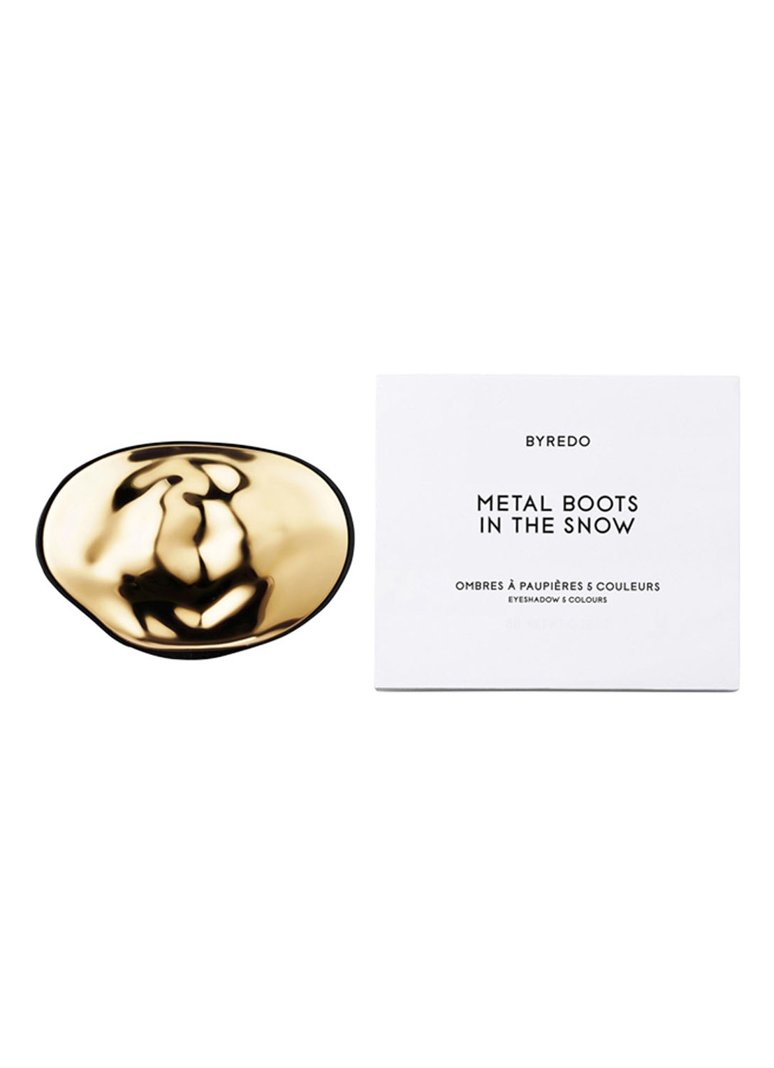 Byredo Eyeshadow 5 colours - oogschaduw palette - voorkant 2 metal boots in the snow
