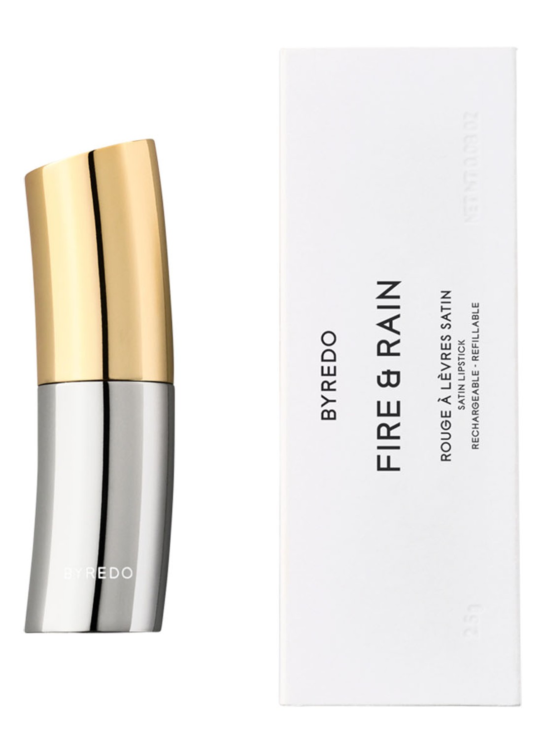 Byredo Satin Lipstick - voorkant 2 220 fire & rain