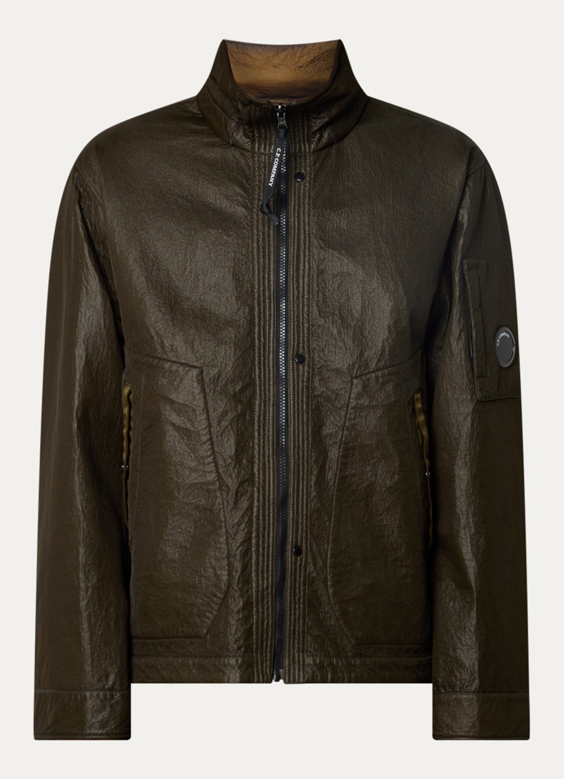 C.P. Company Bi-Face reversible jack met steekzakken - voorkant 2 groen