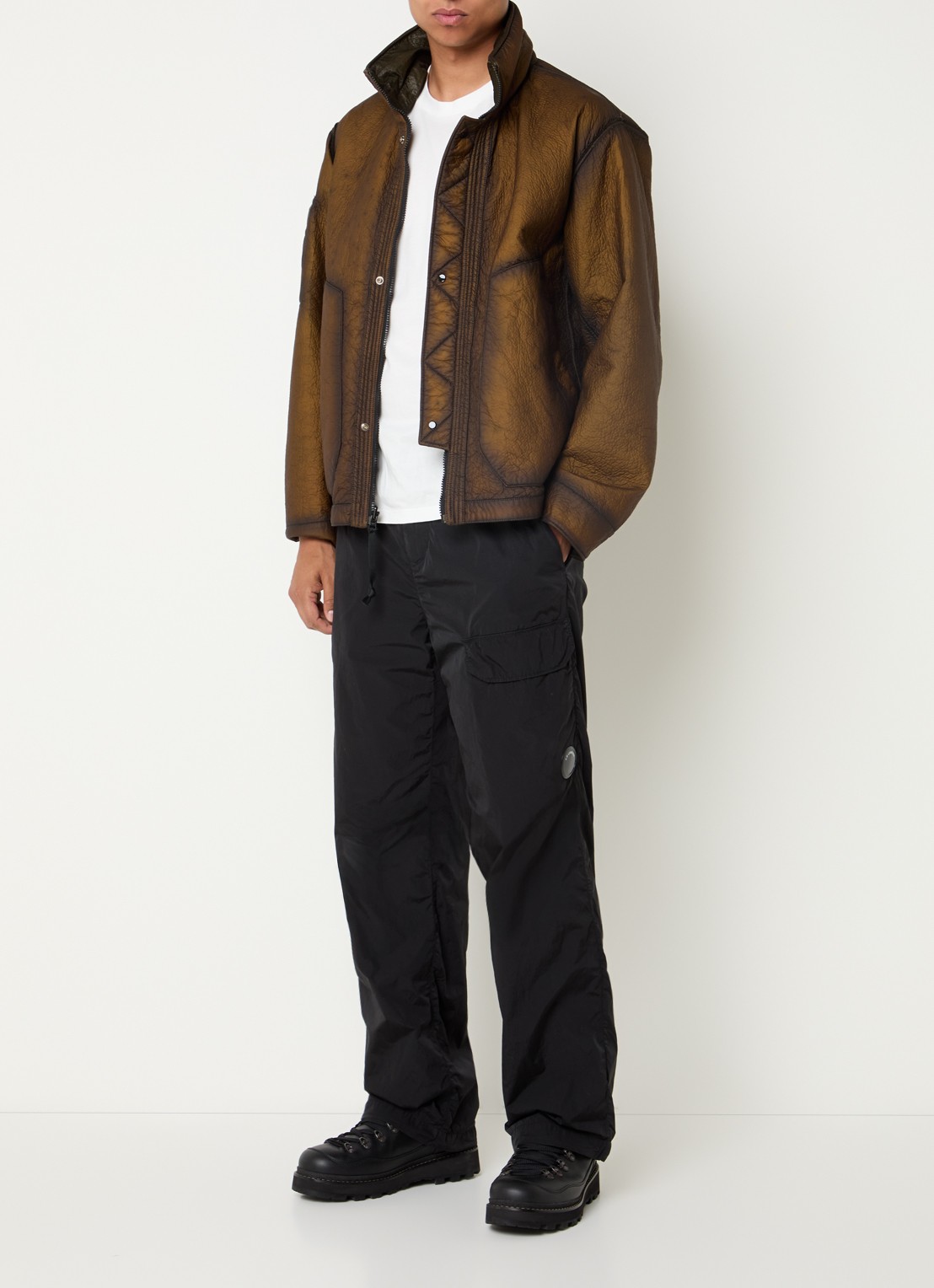 C.P. Company Bi-Face reversible jack met steekzakken - voorkant 3 groen