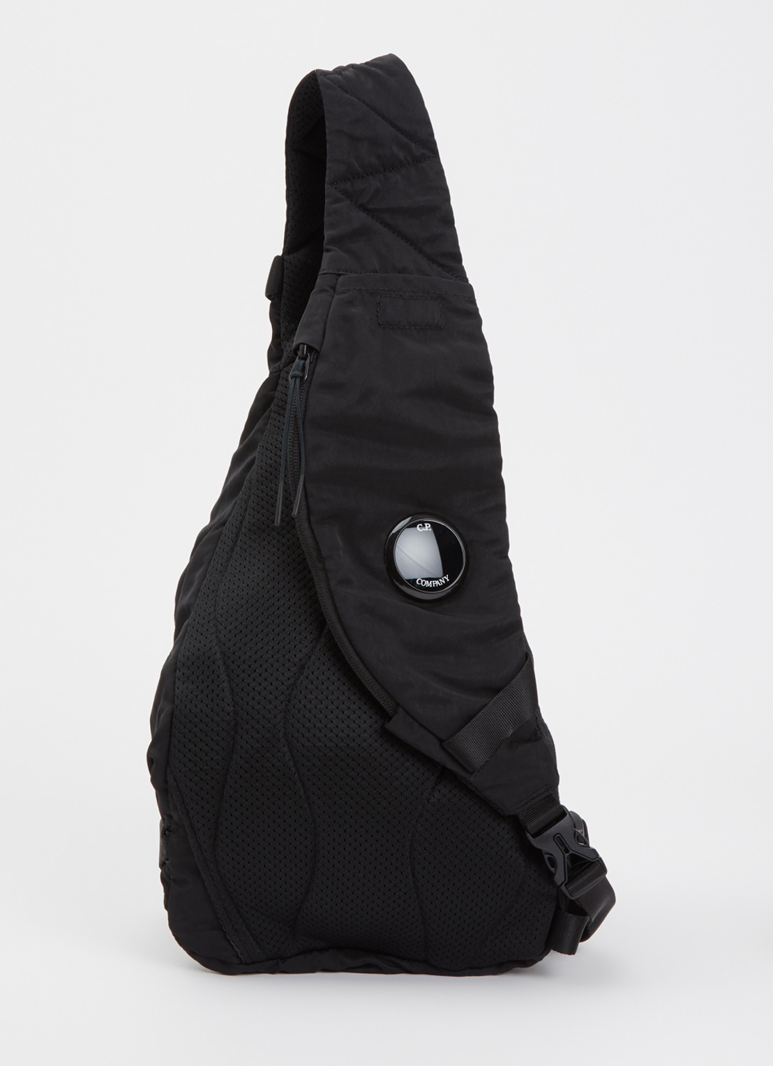 C.P. Company Crossbodytas met logo en verstelbare schouderriem - achterkant zwart