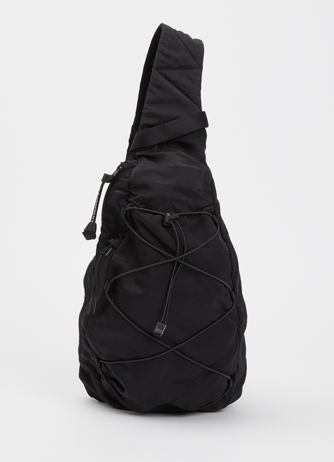 C.P. Company Crossbodytas met logo en verstelbare schouderriem - voorkant 3 zwart
