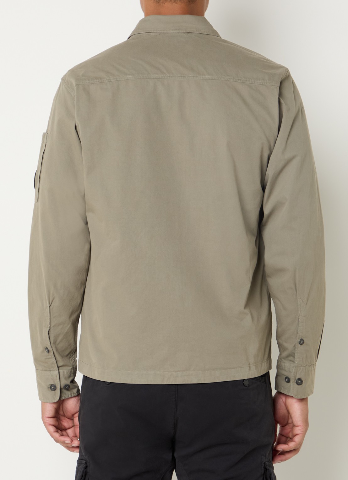 C.P. Company Gabardine jack met borstzak - achterkant 4 taupe