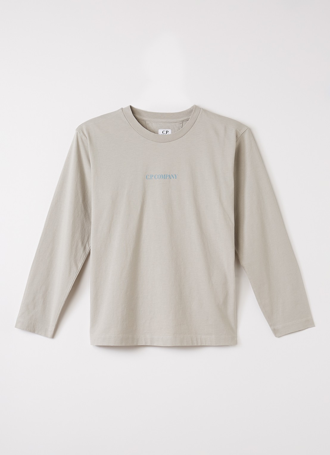 C.P. Company Longsleeve met logo - voorkant lichtgrijs
