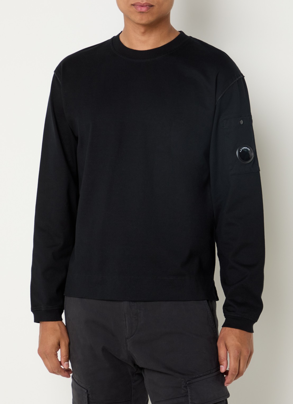 C.P. Company Longsleeve met logo - detail 3 zwart