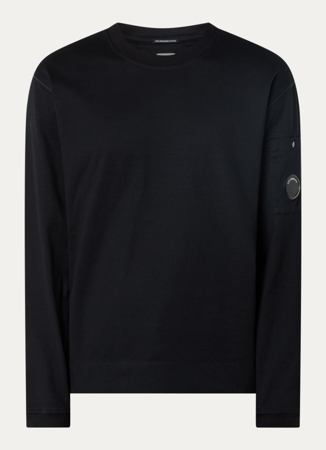 C.P. Company Longsleeve met logo - voorkant zwart