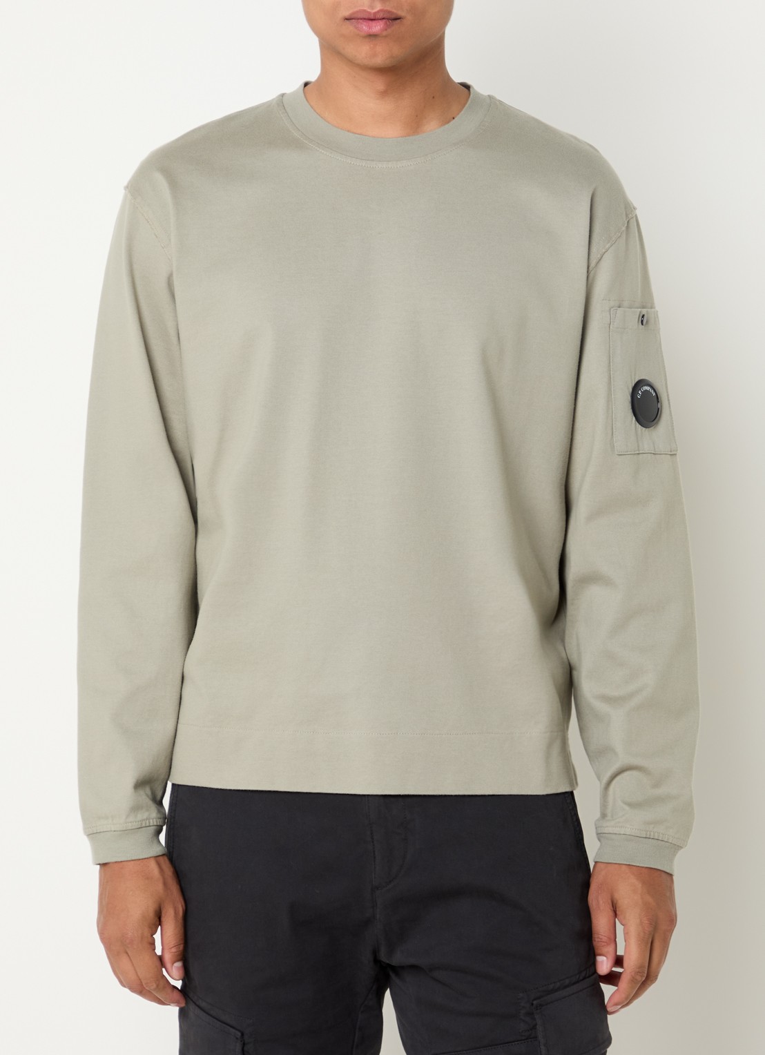 C.P. Company Longsleeve met logo - detail khaki