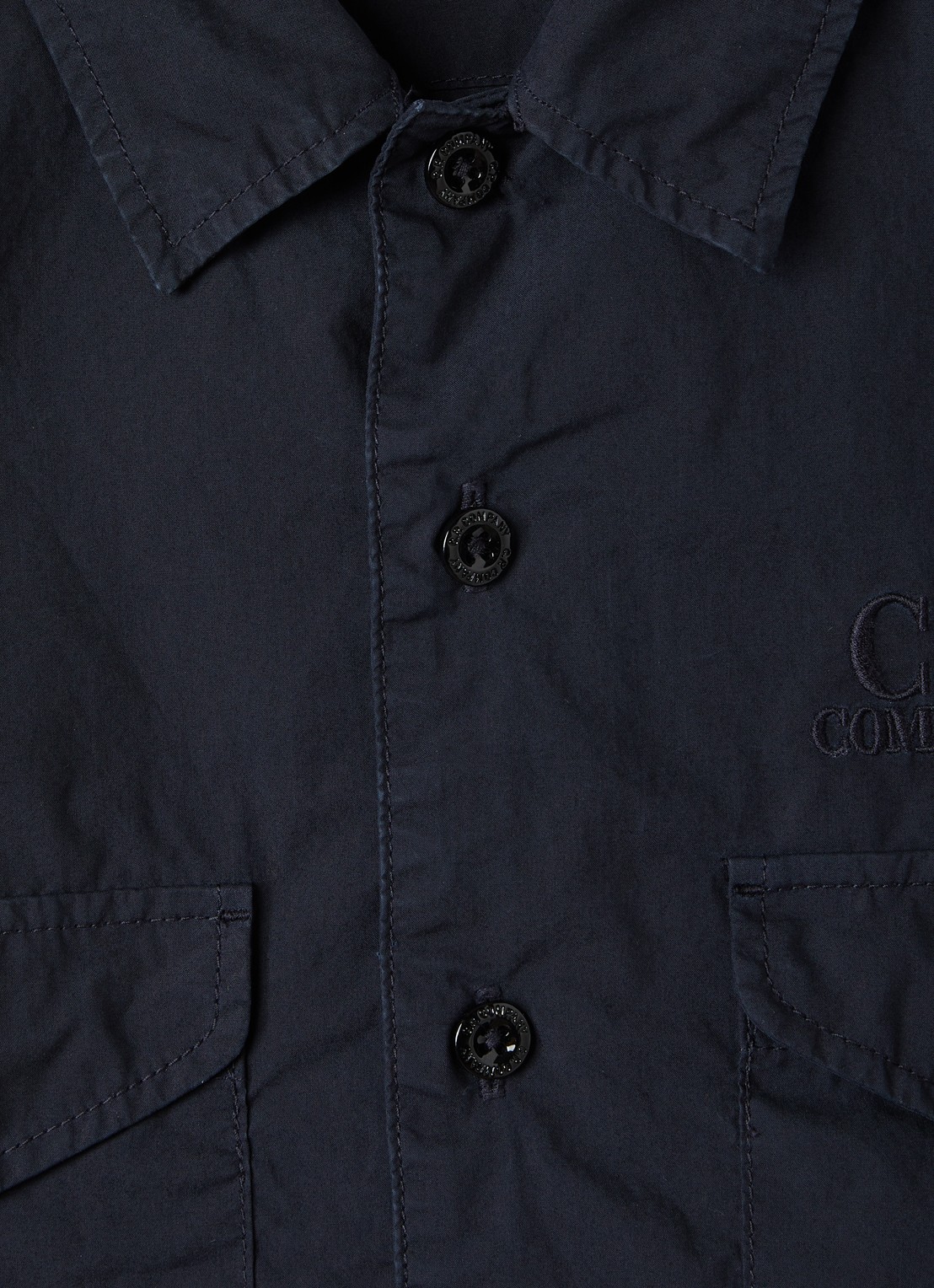 C.P. Company Overhemd met logoborduring - detail 3 donkerblauw