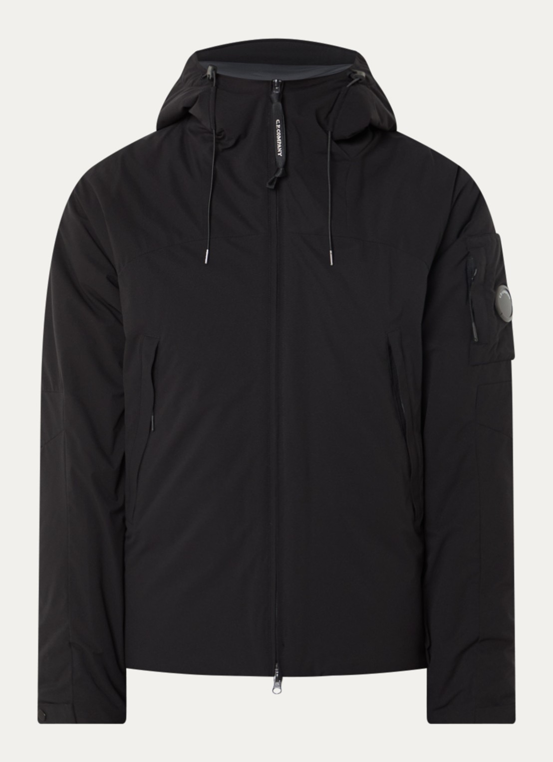 C.P. Company Pro-tek parka met ritszakken - voorkant 2 zwart