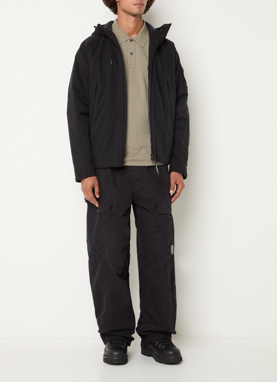 C.P. Company Pro-tek parka met ritszakken - voorkant 3 zwart