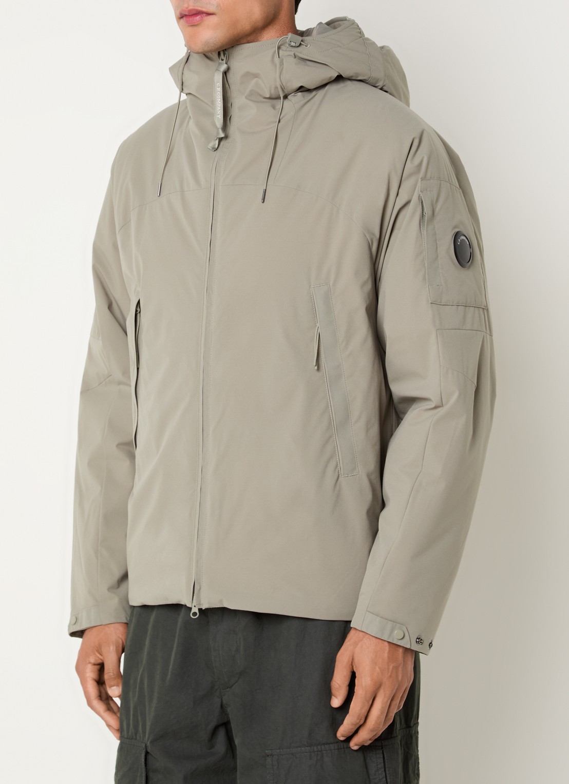 C.P. Company Pro-tek parka met ritszakken - detail 2 taupe
