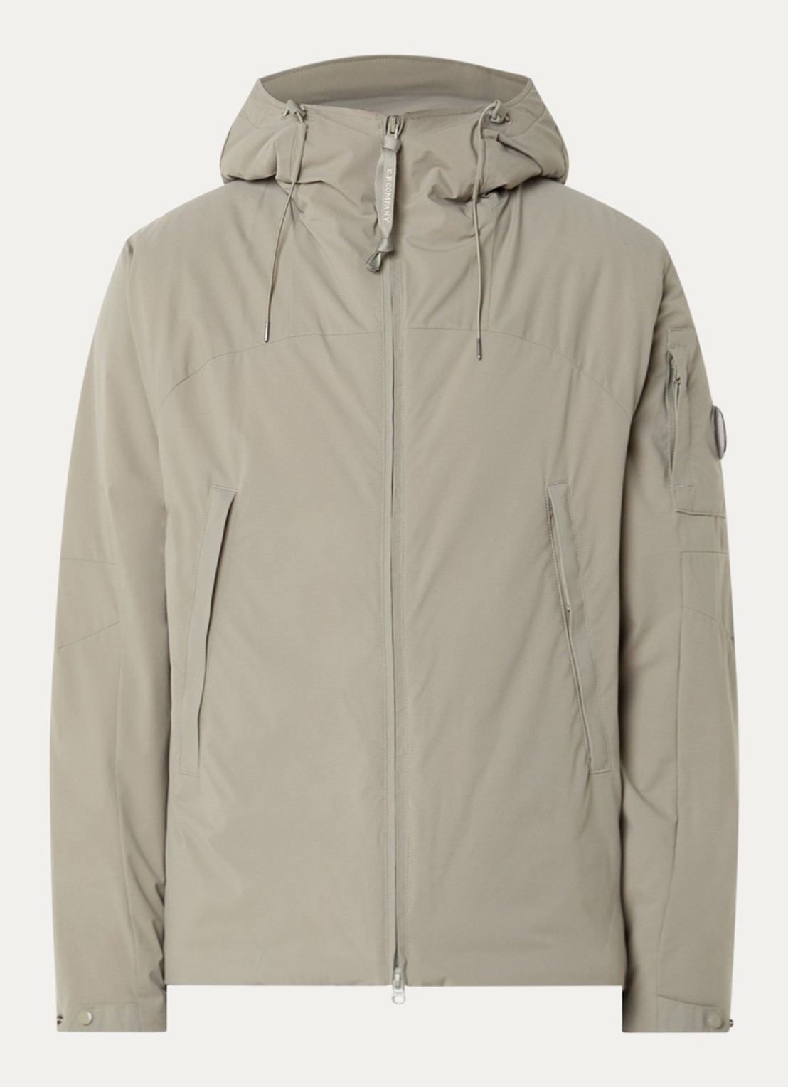 C.P. Company Pro-tek parka met ritszakken - voorkant 3 taupe