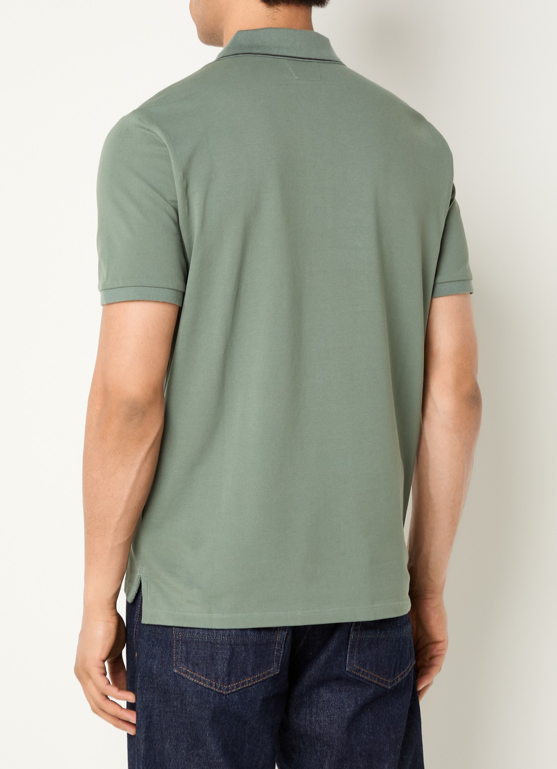 C.P. Company Regular fit polo met logo - achterkant olijfgroen