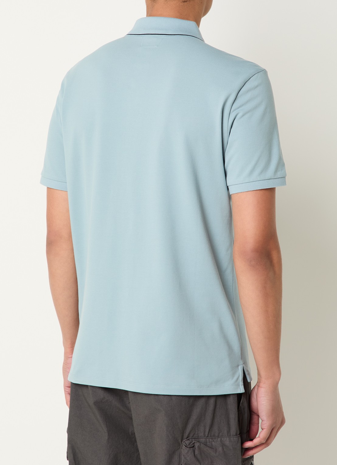 C.P. Company Regular fit polo met logo - achterkant 4 blauwgrijs