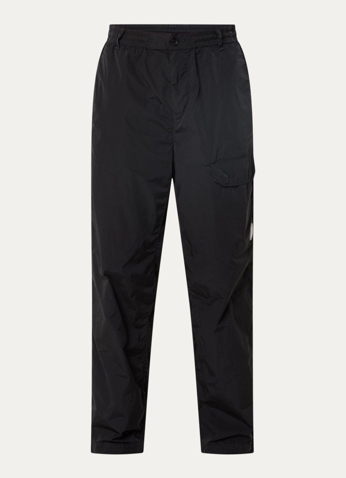 C.P. Company Straight fit cargobroek met logo - voorkant 4 zwart
