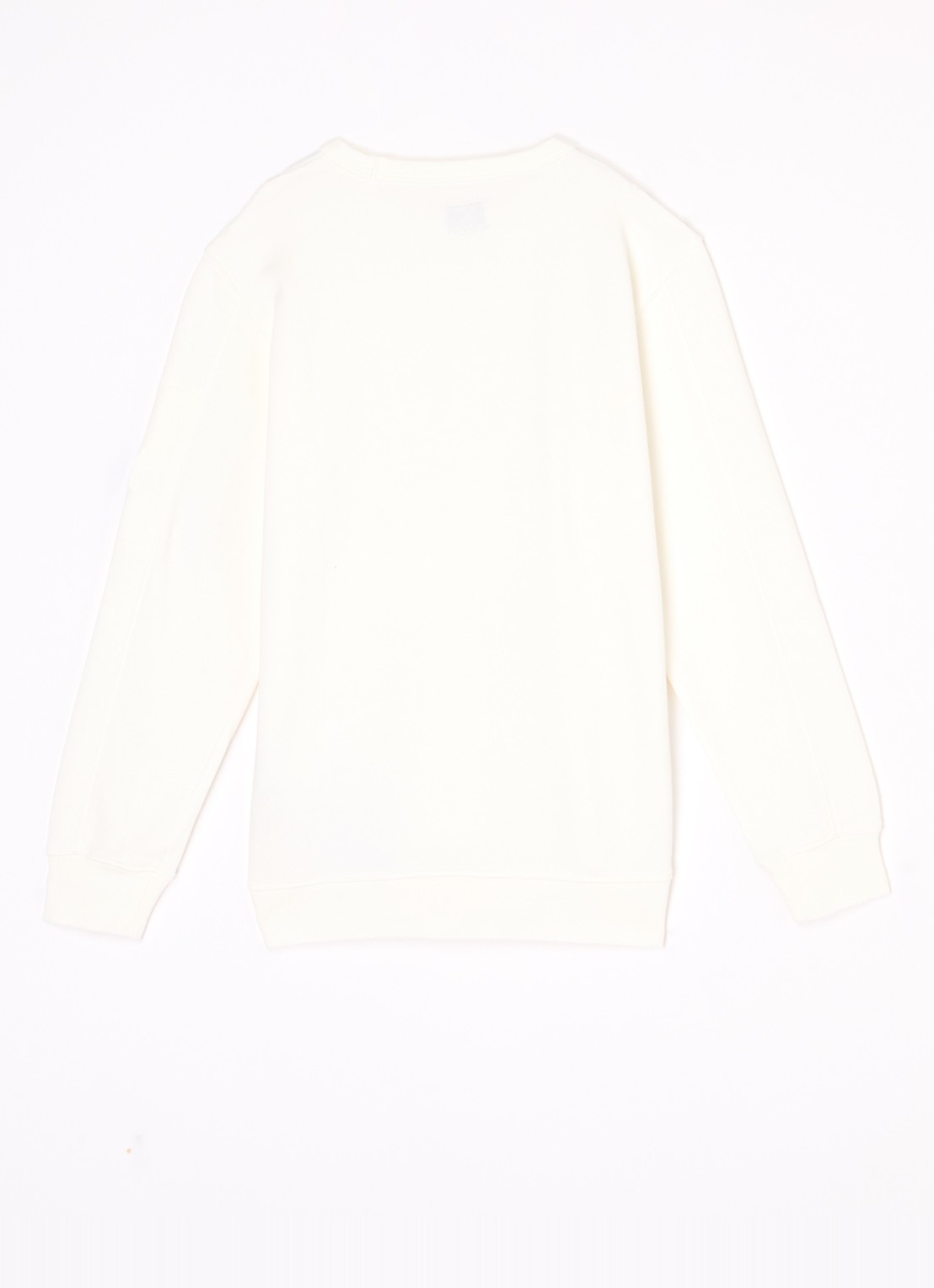 C.P. Company Sweater met logo - voorkant 3 gebroken wit